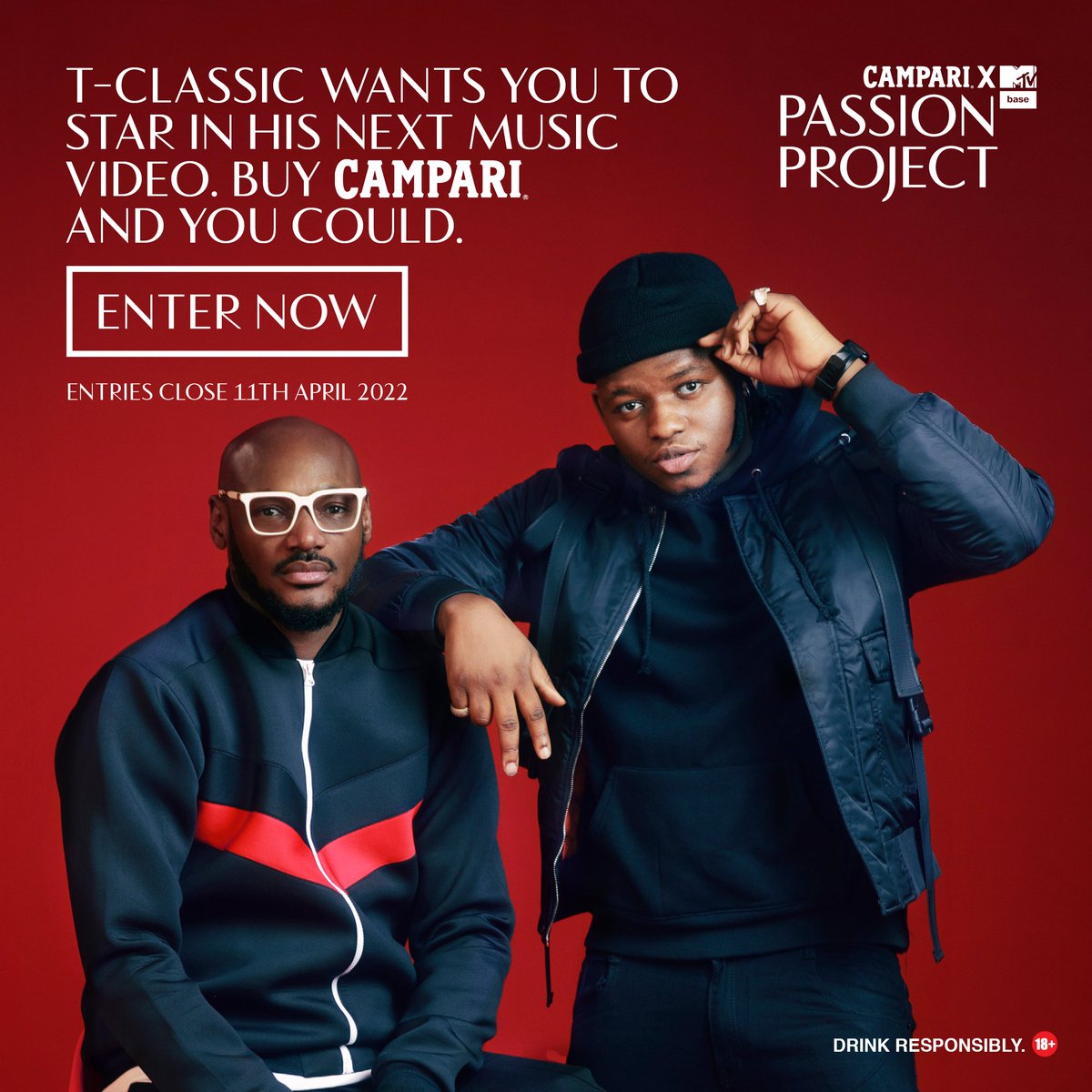 Campari, MTV Base and 2baba Is Giving Everyone A Chance To Feature In Tclassic’s Upcoming Music Video